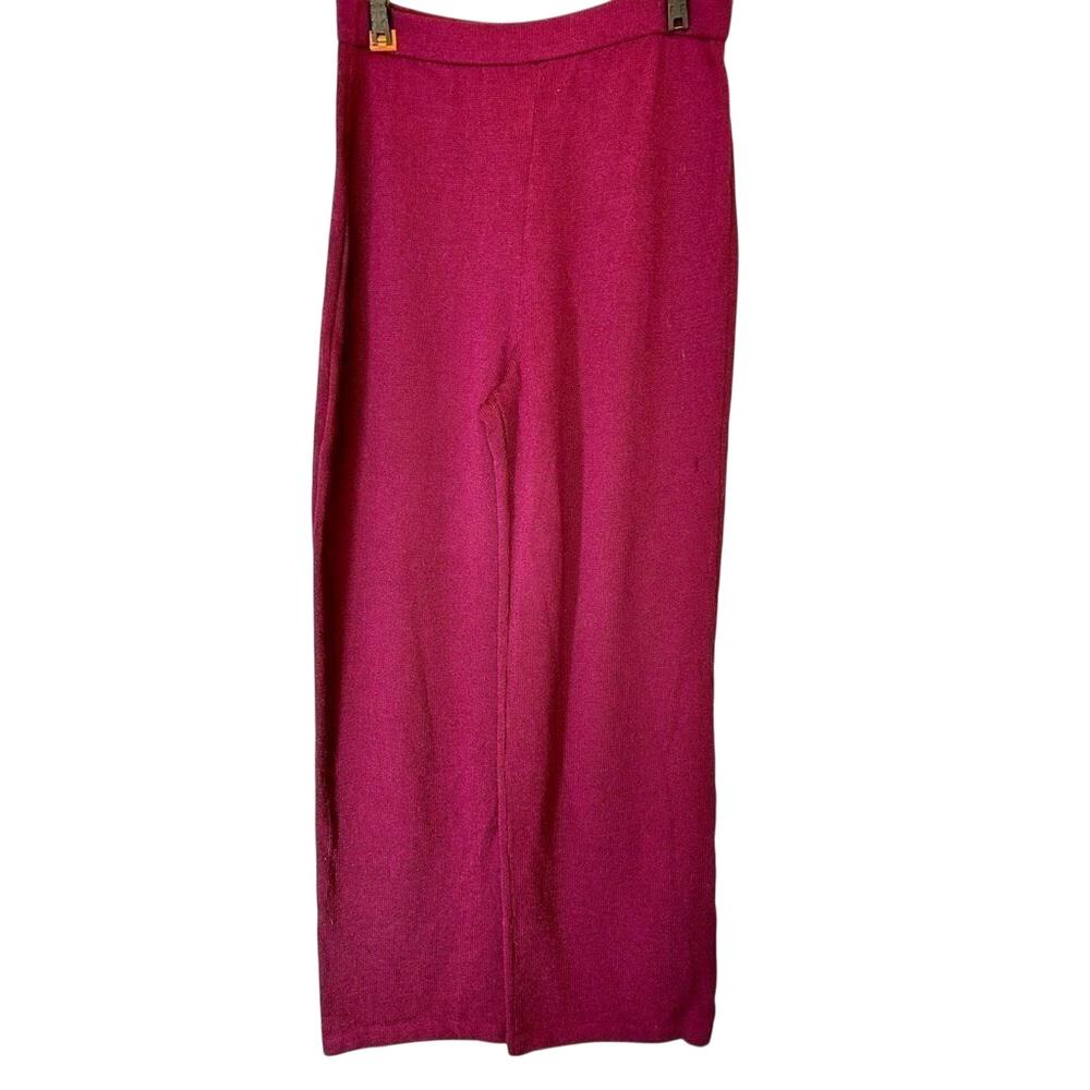 St. John Collection Women's Wide Leg Pant - Magenta Size 8